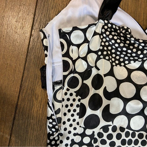 Vintage Y2K Iz Byer Polka Dot Geometric Tank Top - Black and White, XL - Picture 6 of 7